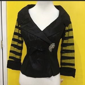 Dress barn black blouse new with tags size 6